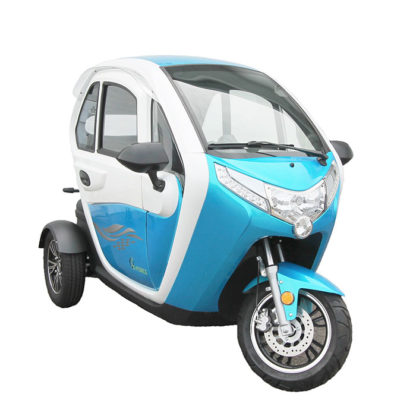 E-Force kabinescooter i blå og hvid