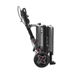 Movinglife ATTO Sport foldbar el-scooter – sammenfoldet i trolleyposition