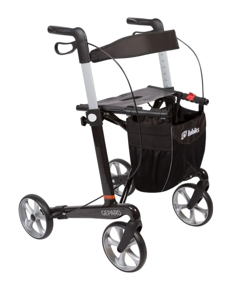 Gepard kulfiberrollator med sæde