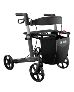 Leopard rollator i antracitgrå med sæde