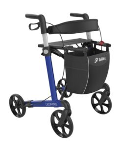 Leopard rollator i blå med 62 cm sædehøjde