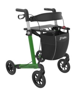 Leopard rollator i grøn med 62 cm sædehøjde og SOFT hjul