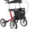 Panda Comfort rollator fra Mobilex i rød set forfra