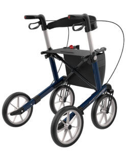 Panda Comfort rollator fra Mobilex i mørkeblå set bagfra